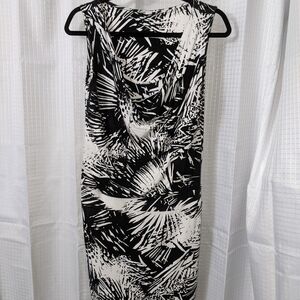 New York & Company Black and White Backless Dress